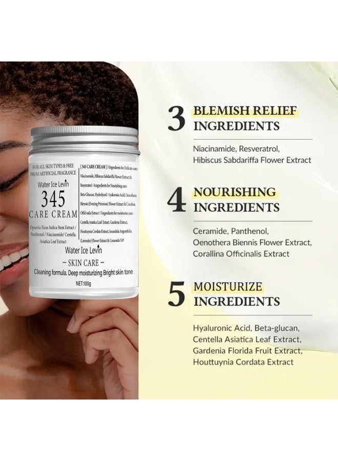 ووتر آيس ليفن كريم ليفين 345 المرطب المضاد للأكسدة، 100 غرام - مناسب لجميع أنواع البشرة. - Image 2